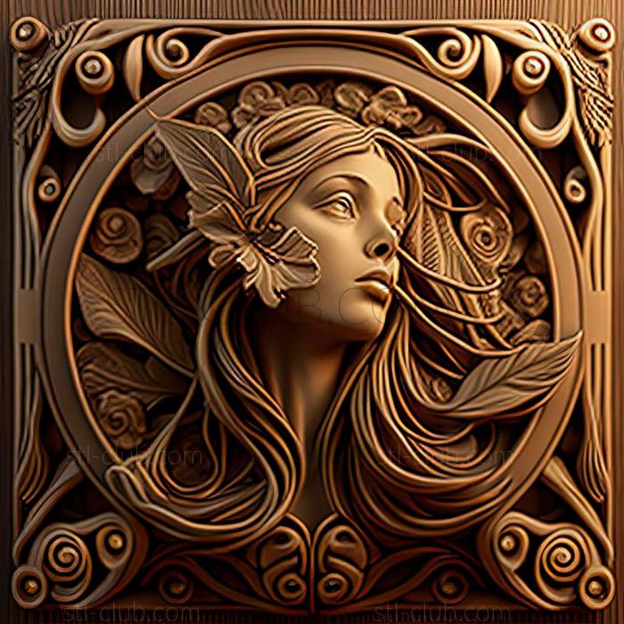 3D model style mucha (STL)